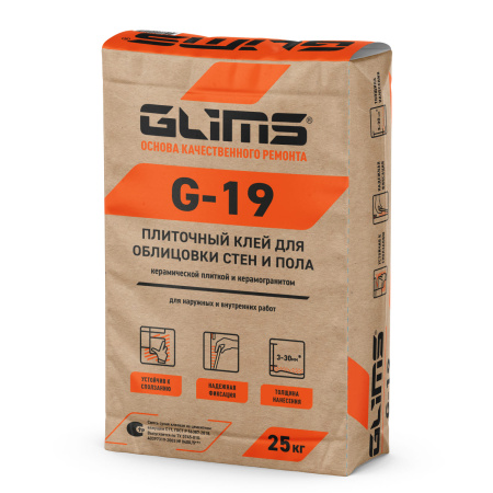 GLIMS G-19 Для облицовки стен и пола - 25кг