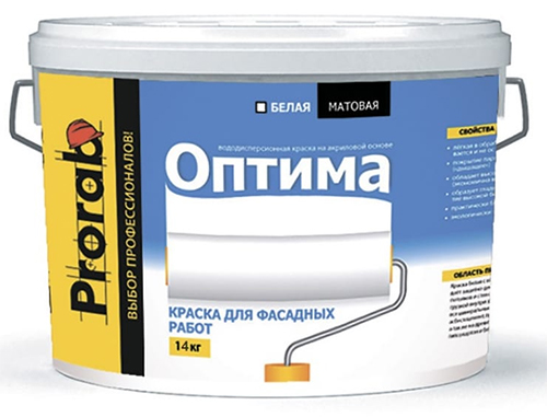 Краска Prorab ОПТИМА для фасадных работ, 14 кг