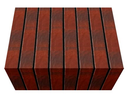 Перемычка фасадной термопанели Аляска Cherry rustik, 40 мм