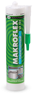 Герметик силиконовый санитарный Makroflex SX101 черный 290 мл.
