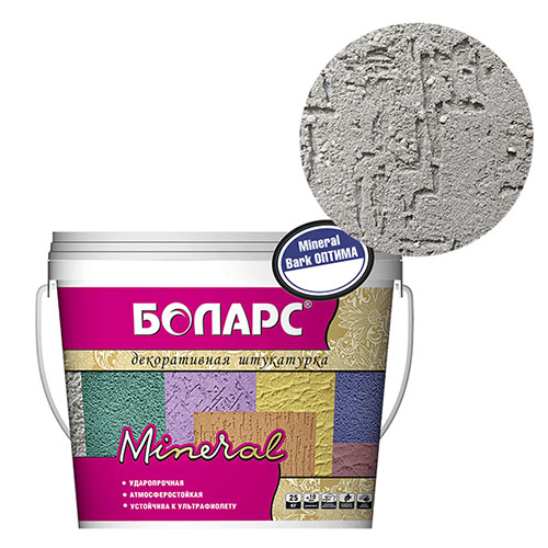 Декоративная штукатурка Боларс Bark Оптима 2,5, короед, ведро 45 кг