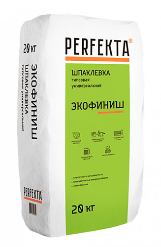 Шпаклевка гипсовая финишная Экофиниш, Perfekta, 20 кг