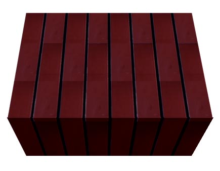 Перемычка фасадной термопанели Аляска Burgund glatt, 40 мм