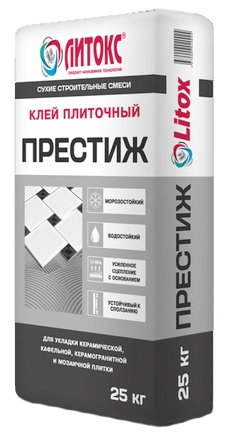 Плиточный цементный клей ПРЕСТИЖ, Литокс, 25 кг