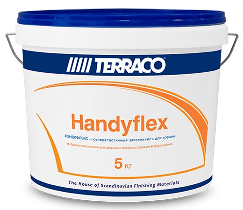 Заполнитель трещин Terraco HANDYFLEX, 5 кг ведро