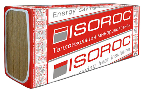 Негорючие гидрофобизированные плиты ISOROC ИЗОВЕНТ, 1000х600х80 мм
