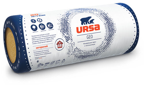 Утеплитель URSA GEO М-25 (9000х1200х50 мм) стекловолокно, 10,8 м2, 0, 54 м3, 1шт.