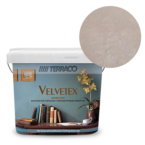 Перламутровая краска Terraco Velvetex VB-200, ведро 5 кг, бархатистый финиш
