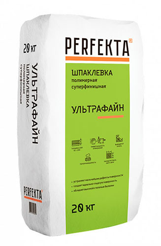 Шпаклевка полимерная суперфинишная Ультрафайн, Perfekta, 20 кг