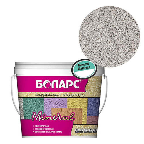 Декоративная штукатурка Боларс Mineral Maldivas 1,0, ведро 45 кг