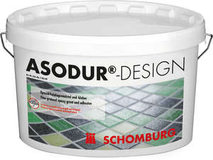 ASODUR-DESIGN schwarz Эпоксидная затирка для швов и плиточный клей, черный RT2, ведро 6 кг, Schomburg