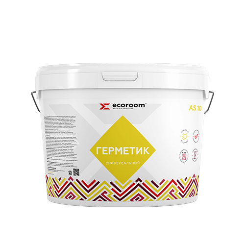 Герметик ECOROOM AS-10, 15 кг, универсальный акриловый общестроительный, ведро