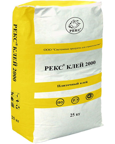 РЕКС Клей плиточный 2000, 25 кг