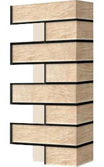 Левый откос фасадной термопанели Аляска Loft brick salt, 40 мм