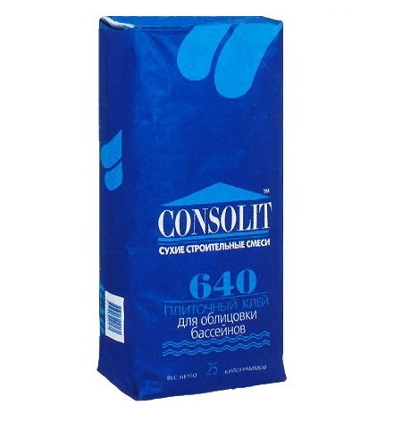 CONSOLIT 640Б, Плиточный клей белый для бассейнов, мешок 25 кг