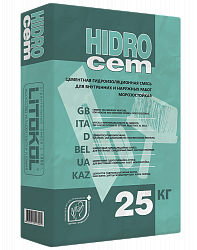 Однокомпонентная гидроизоляционная смесь HIDROCEM, 20 кг, LITOKOL