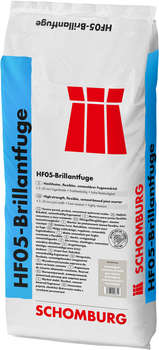 HF05-Brillantfuge MITTELGRAU, эластичный высокопроизводительный раствор для затирки швов в условиях повышенной влажности, серый цемент, 25 кг мешок, Schomburg