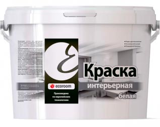 Краска интерьерная, акриловая, влагостойкая белая, 7 кг ведро