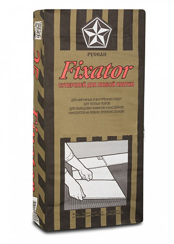 Клей для плитки для наружных и внутренних работ FIXATOR, Русеан, 5 кг