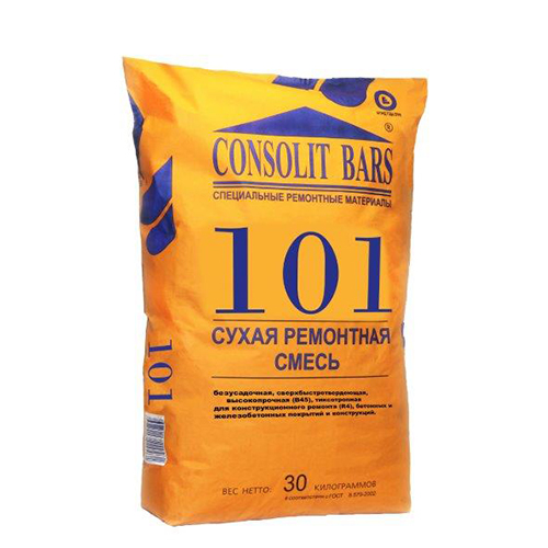 CONSOLIT BARS 101 сверхбыстротвердеющая, высокопрочная (В 45), тиксотропная 30 кг  Консолит