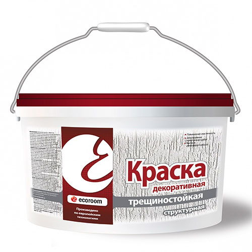 Краска трещиностойкая декоративная структурная