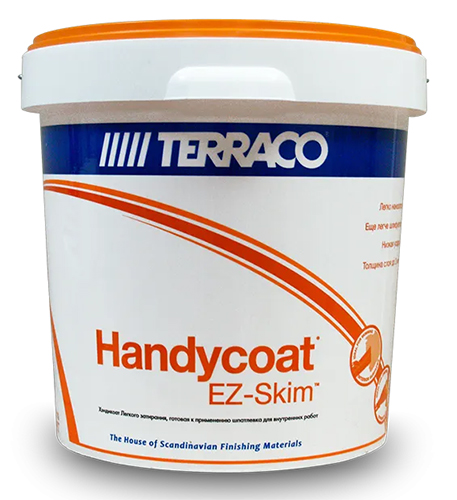 Готовая полимерная шпатлевка Terraco HANDYCOAT EZ-SKIM финишная, 25 кг ведро
