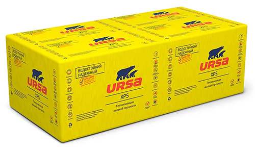 Утеплитель Урса Стандарт URSA XPS N-II-L (1180х600х100 мм), 4 шт. в упаковке