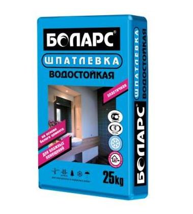 Шпатлевка цементная ВОДОСТОЙКАЯ БОЛАРС, 25 кг, мешок