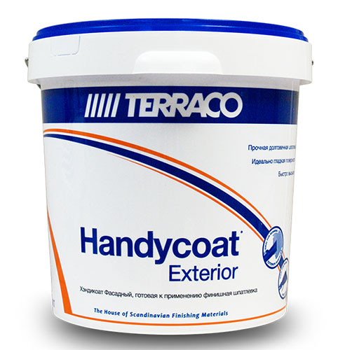 Шпатлевка полимерная Terraco быстросохнущая готовая к применению HANDYCOAT EXTERIOR, 5 кг, ведро