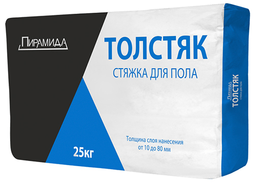 Стяжка для пола ТОЛСТЯК мешок 25 кг, Пирамида