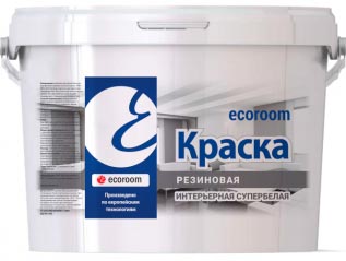 Краска интерьерная, резиновая супербелая, 7 кг ведро