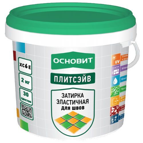 Затирка Светло-голубая 061 Плитсэйв ХС6 Е, 2 кг, ведро