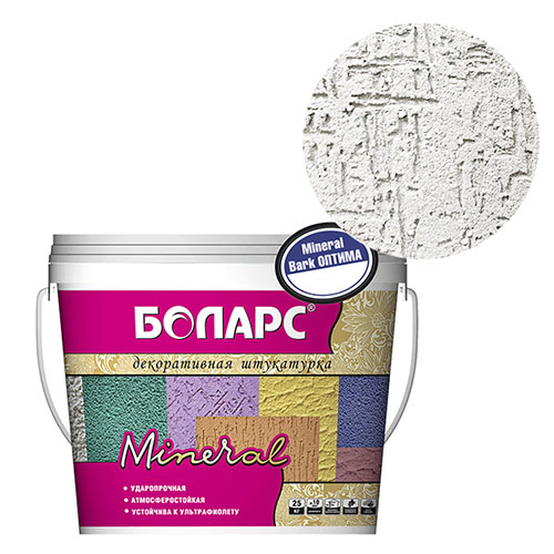 Декоративная штукатурка Боларс Bark 2,0 (База A), короед, ведро 25 кг