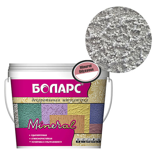 Декоративная штукатурка Боларс Mineral Odysseus 300, шуба, ведро 15 кг