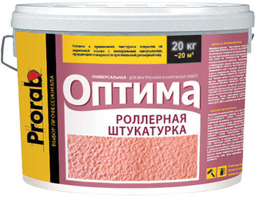 Фактурная штукатурка Роллерная Prorab Оптима, 20 кг