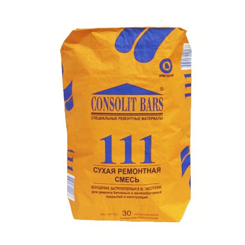 CONSOLIT BARS 111 М, -10°C, безусадочная, быстротвердеющая, тиксотропная смесь (В30), 30кг КОНСОЛИТ