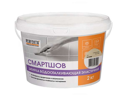PERFEKTA СмартШов водоотталкивающая эластичная затирка (багамы) ведро 2 кг