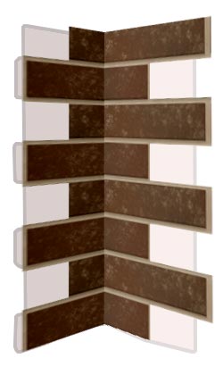 Внутренний угловой элемент фасадной термопанели Аляска Semir beige struktur, 40 мм