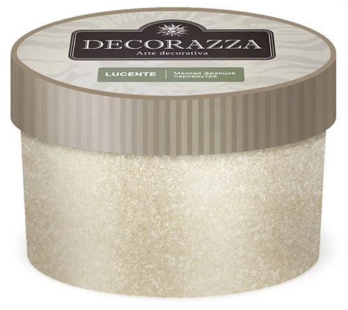 Decorazza LUCENTE (ЛУЧЕНТЕ) Perlamuter Amber / Наполнитель для придания дополнительного декоративного эффекта, 0.1 л