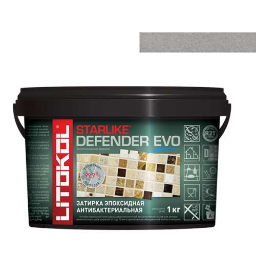Двухкомпонентный эпоксидный состав STARLIKE DEFENDER EVO, 1 кг, S.110 Grigio Perla, LITOKOL
