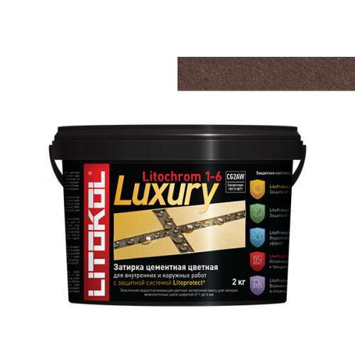 Затирка LITOCHROM 1-6 LUXURY, C.200 Венге, 2 кг, LITOKOL