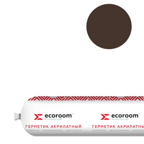 Герметик ECOROOM AS-14, 600 мл, RAL 8017, пароизоляционный для монтажа светопрозрачных конструкций, файл-пакет