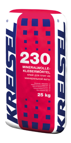MINERALWOLLE-KLEBEMÖRTEL 230, Клей для плит из минеральной ваты, мешок, 25 кг, Зимняя версия, KREISEL
