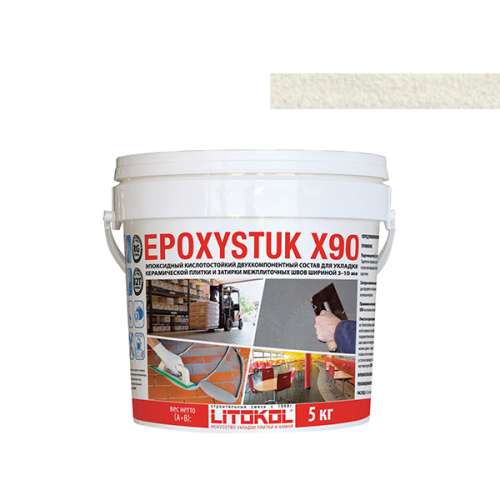 Эпоксидная затирка EPOXYSTUK X90, 5 кг, Оттенок C.00 Bianco