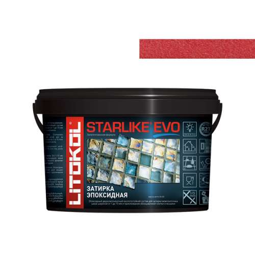 Эпоксидная затирочная смесь STARLIKE EVO, 1 кг, Оттенок S.550 Rosso Oriente
