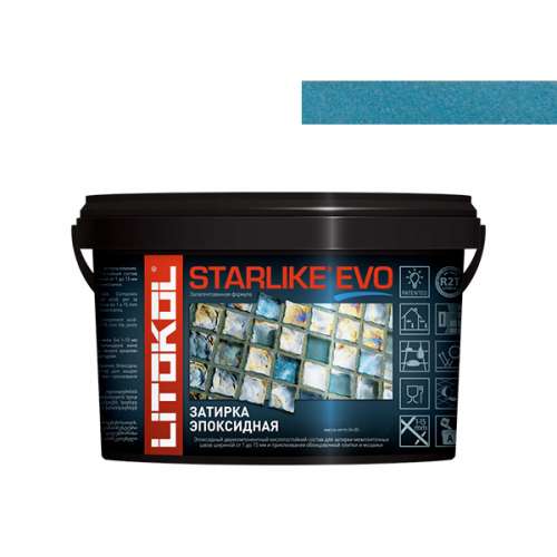 Эпоксидная затирочная смесь STARLIKE EVO, 5 кг, Оттенок S.340 Blu Denim
