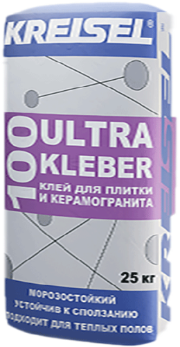 ULTRA KLEBER 100, Универсальный морозостойкий клей для керамической плитки и керамогранита, мешок, 25 кг, KREISEL