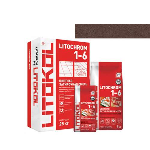 Затирка LITOCHROM 1-6, 25 кг, Оттенок C.200 Венге, LITOKOL